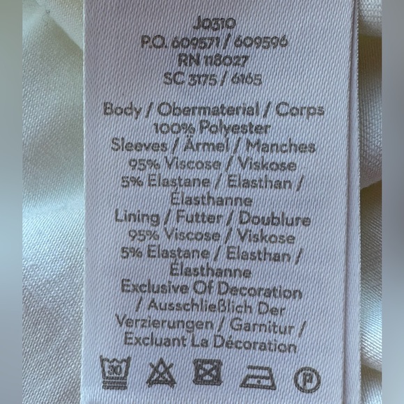 Boden White Tori Silver Embroidered Metallic Star Long Sleeve Top size 6 NWT - Picture 8 of 13